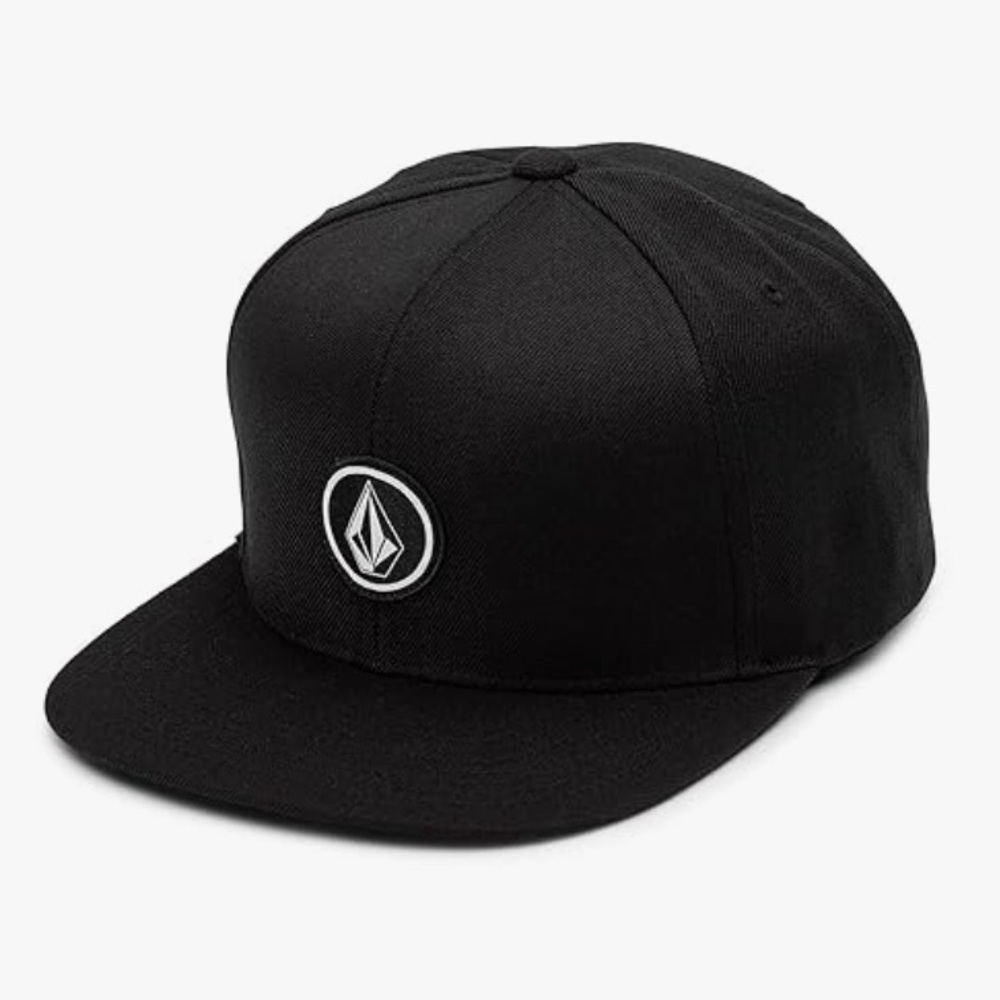 Volcom Circle Stone Quarter Twill Flat Bill Hat Black
